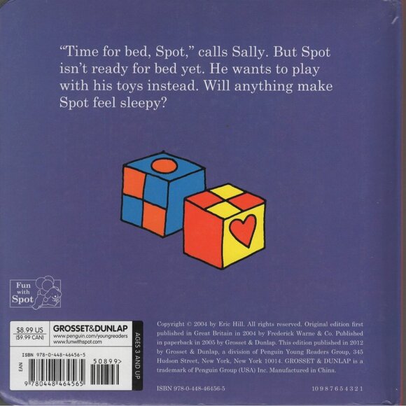 Night-Night Spot by Eric Hill Board Book Pictures Book Kids Children Literature - Picture 2 of 2